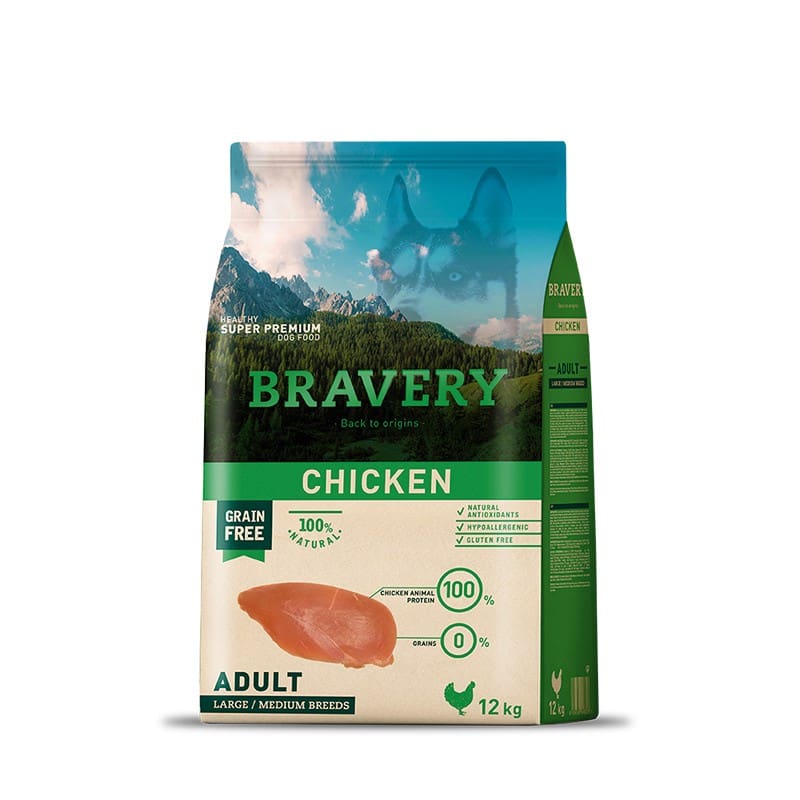Bravery Chicken Adulto Large/Medium Breeds 12Kg