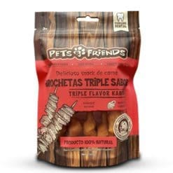 Pets&Friends Brochetas Triple Sabor Carn Perro 100G