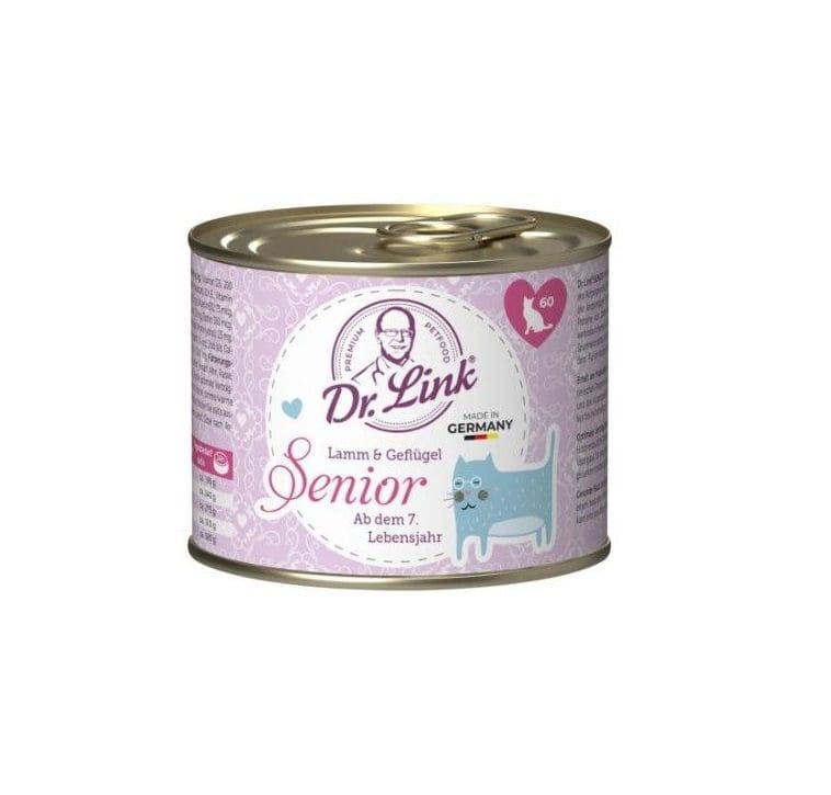 Lata Dr. Link Gato Senior Cordero Y Pollo 200Gr