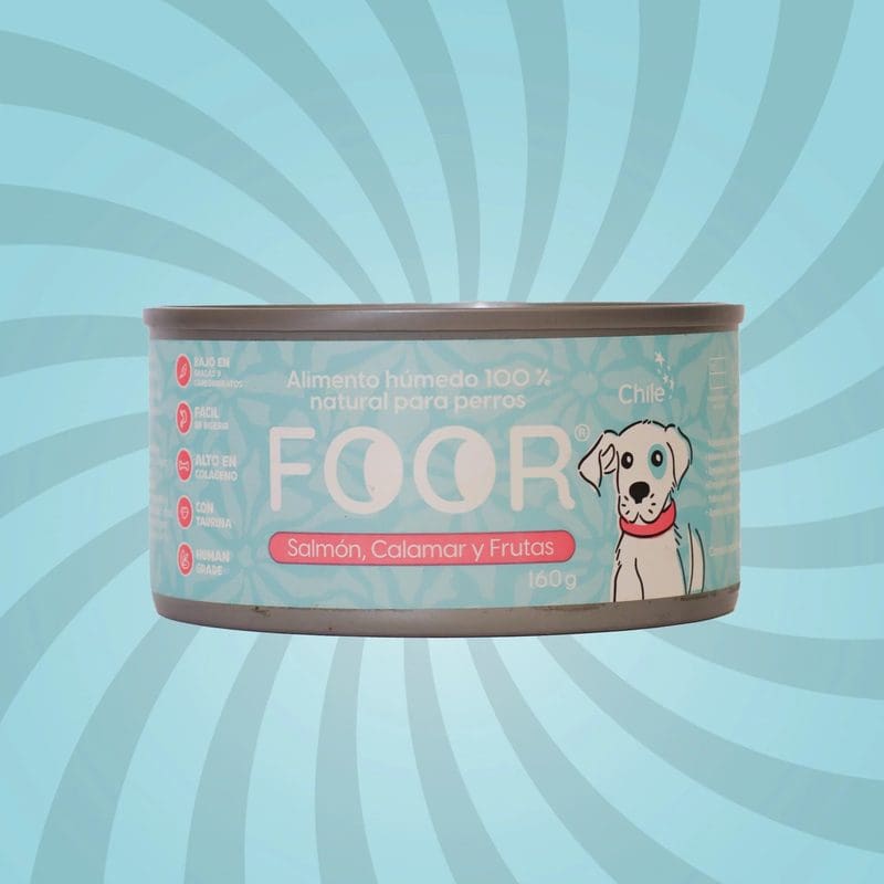 Lata Foor Perro Salmon Calamar Frutos 160Gr