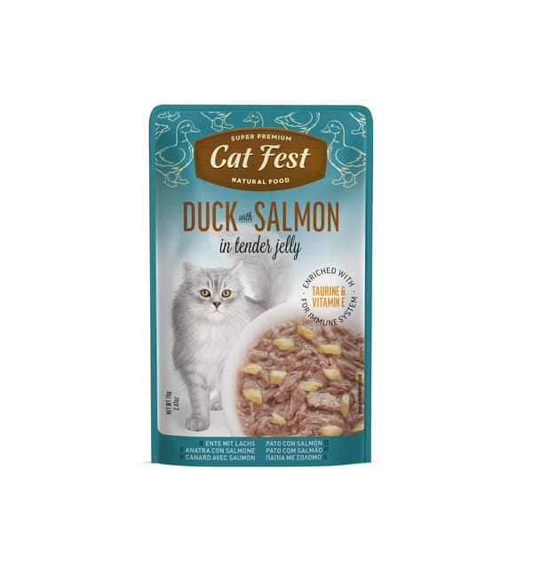 Cat Fest Pouch Pato Con Salmon 70Gr