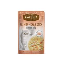 Cat Fest Pouch Salmon Con Palitos De Cangrejo 70Gr