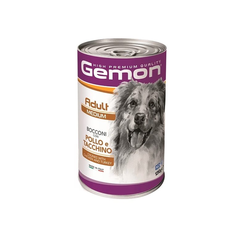 Lata Gemon Adulto Medium Pollo E Tacchino 1,25Kg