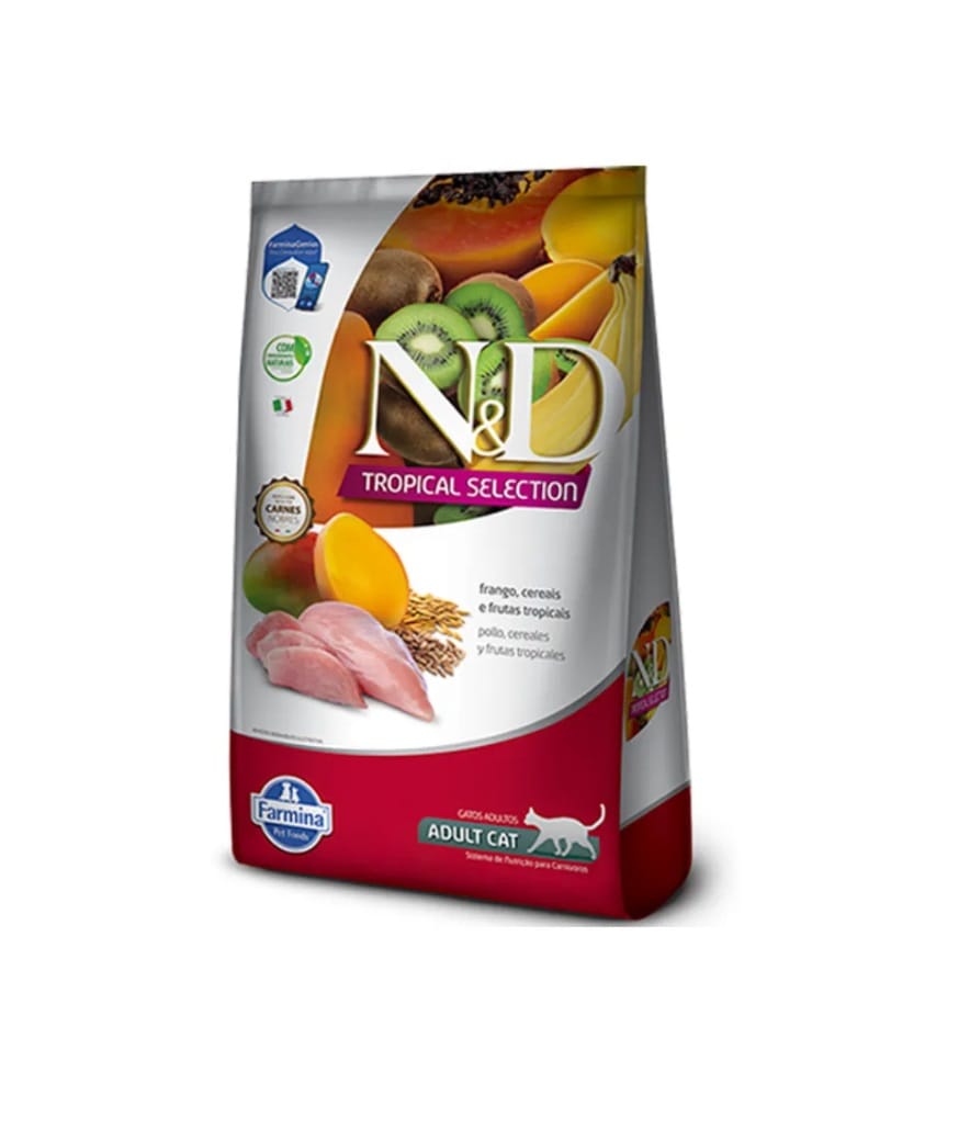 N&D Tropical Gato Adulto 7.5Kg Pollo Cereal Frutas